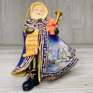 Thomas Kinkade old world Santa Christmas ornament , Warm Holiday Cheer Santa